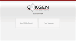 Desktop Screenshot of cokgenmuhendislik.com